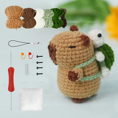 Kit Crochet Capybara & Tortue – Spécial Débutants