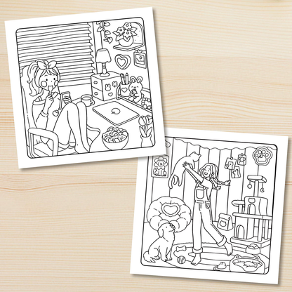 COZY HOME – Livre de Coloriage | Relaxation & Ambiance Cocooning