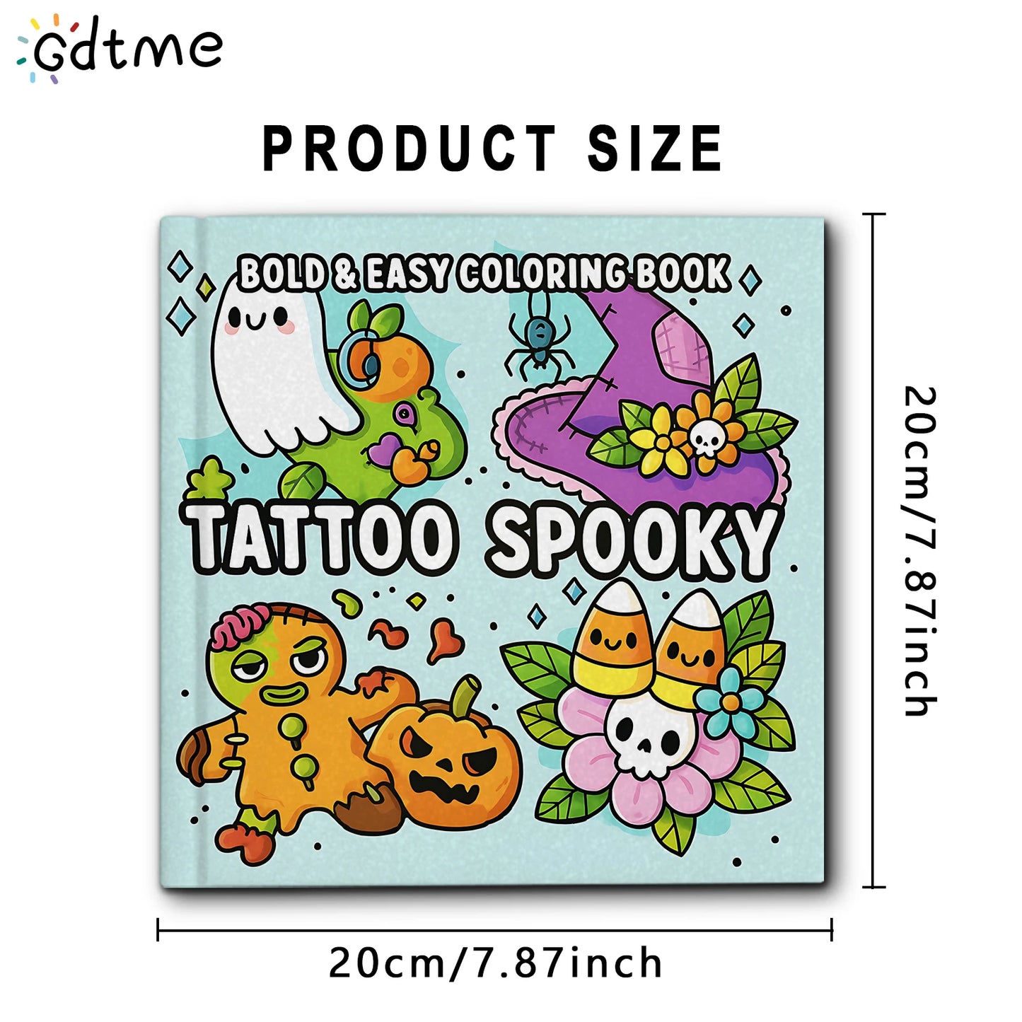 Livre de Coloriage Spooky pour Adultes et Adolescents – Dessins de Fantômes, Sorcières et Tatouages Mignons