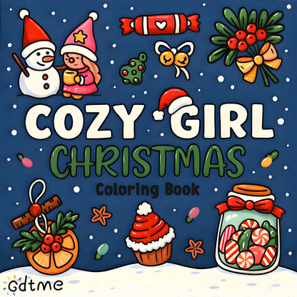 Livre de Coloriage de Noël “Cozy Girl Christmas”