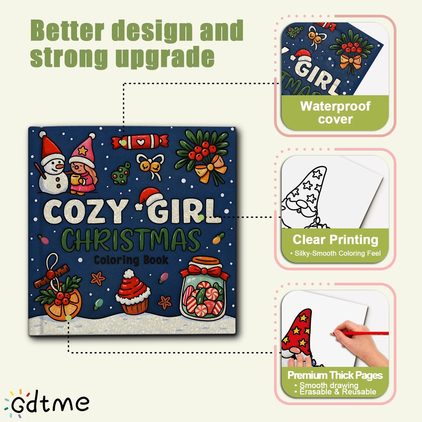 Livre de Coloriage de Noël “Cozy Girl Christmas”