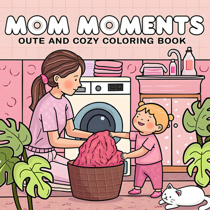 📘✨ MOM MOMENTS – Livre de Coloriage Cocooning | Moments Doux & Relaxants