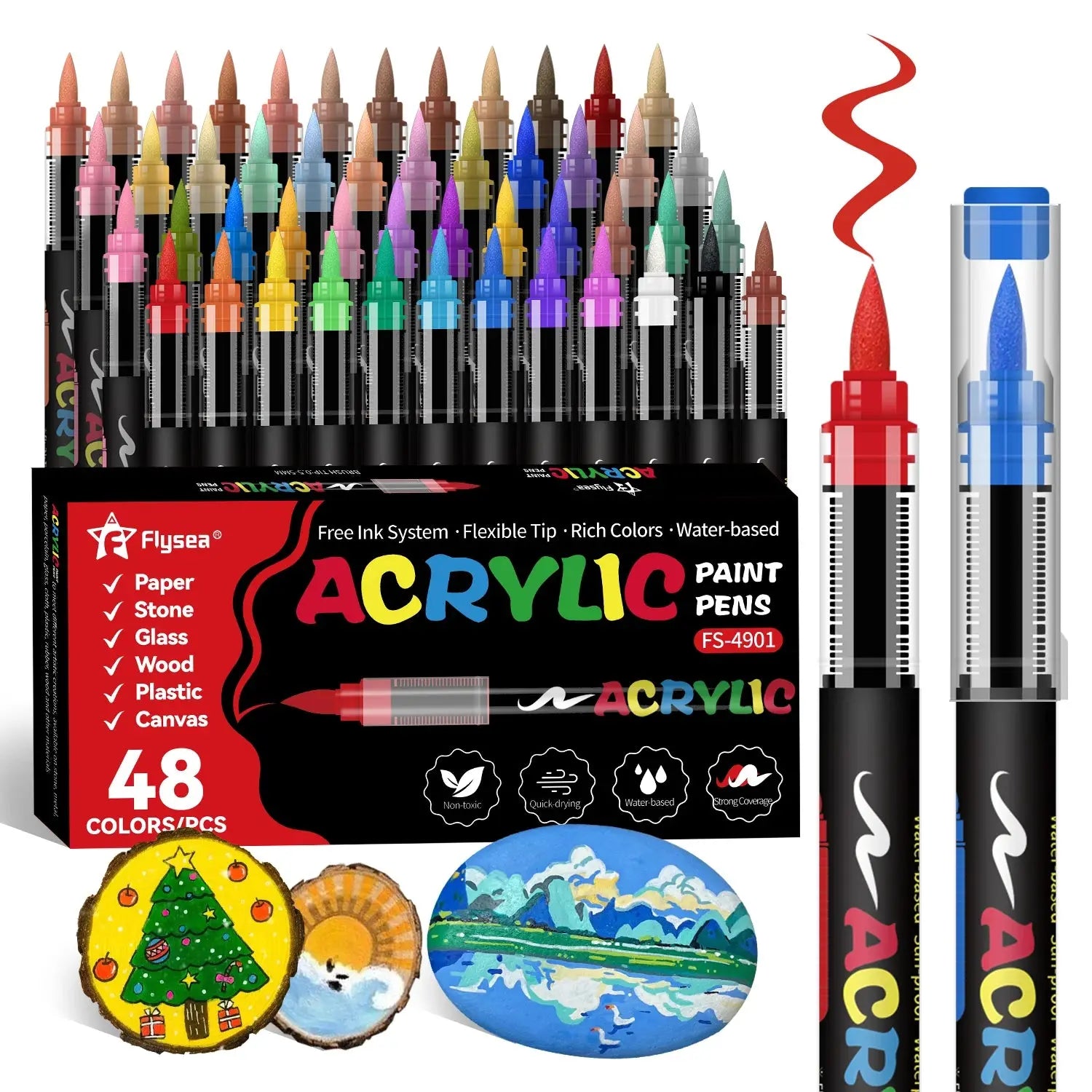 168/120/72/60/48/36/24/12 Color Direct Liquid Acrylic Marker Pens, Students Use Art Professional Drawing Drawing Color