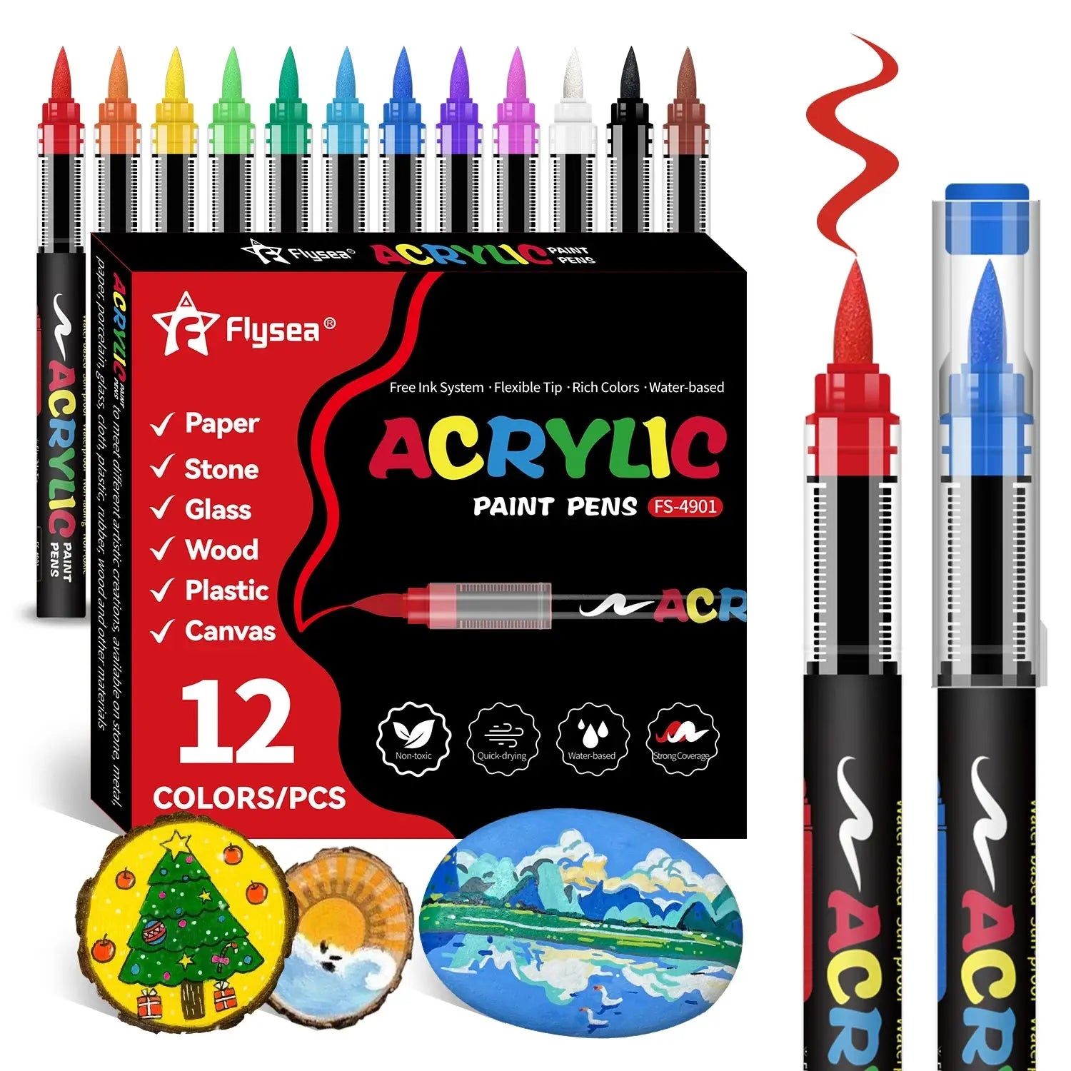 168/120/72/60/48/36/24/12 Color Direct Liquid Acrylic Marker Pens, Students Use Art Professional Drawing Drawing Color