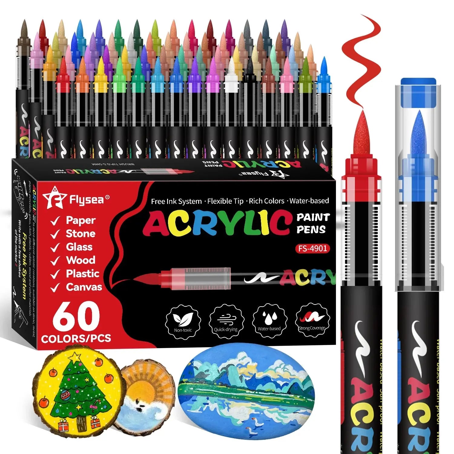 168/120/72/60/48/36/24/12 Color Direct Liquid Acrylic Marker Pens, Students Use Art Professional Drawing Drawing Color