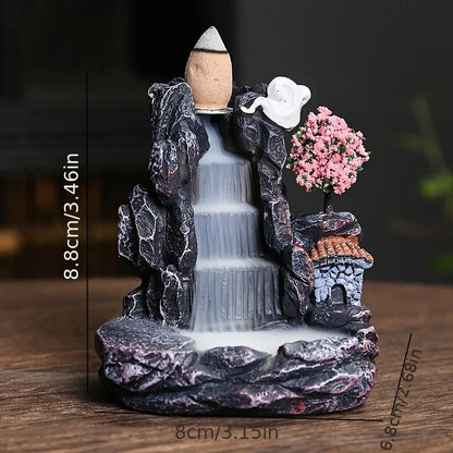 Brûleur d’Encens Cascade - Fontaine à Refoulement avec Cônes, Déco & Bien-Être