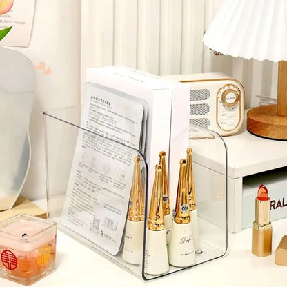 Portable Acrylic Book Stand Transparent Free Combination Bookshelf U-Shaped Book Folder Desk Storage Rack Home Office