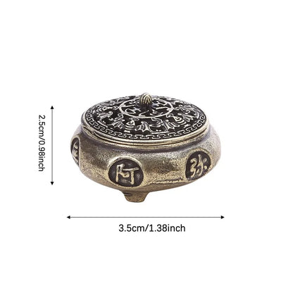 Brûleur d’Encens Lotus – Style Bouddhiste en Alliage Cuivré, Déco Maison & Bureau