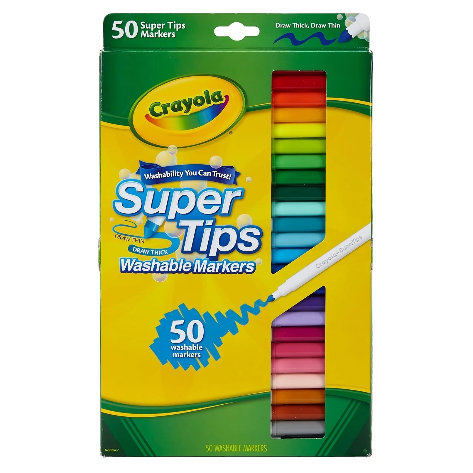 Lot de 50 Feutres Lavables Super Tips