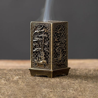 Brûleur d’Encens Vertical – Style Prunier
