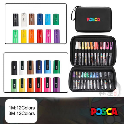 Set de Markers POSCA avec Trousse POSCA