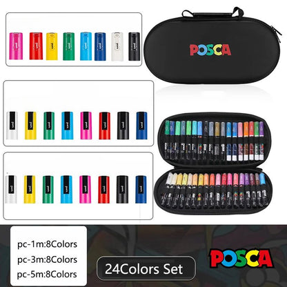 Set de Markers POSCA avec Trousse POSCA