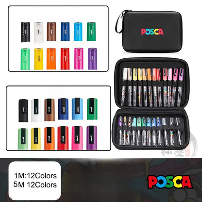Set de Markers POSCA avec Trousse POSCA