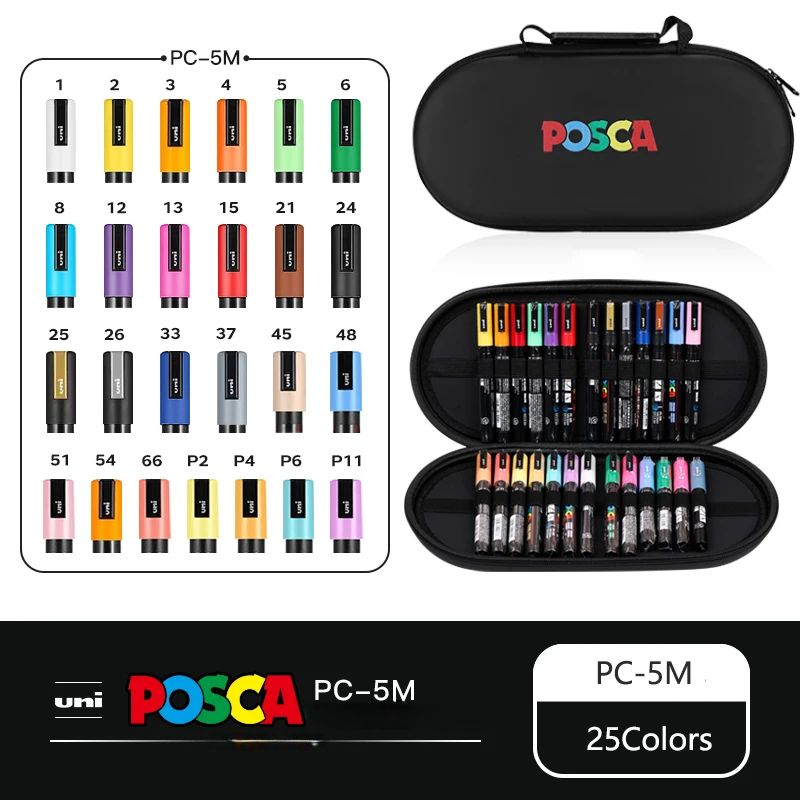 Set de Markers POSCA avec Trousse POSCA