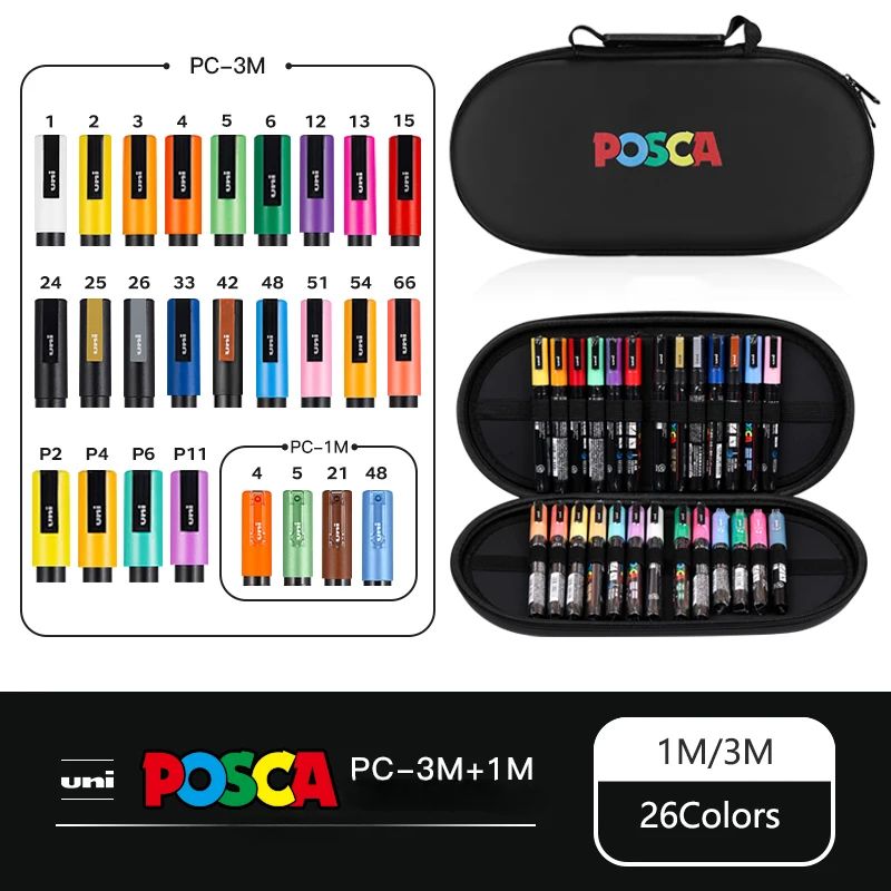 Set de Markers POSCA avec Trousse POSCA
