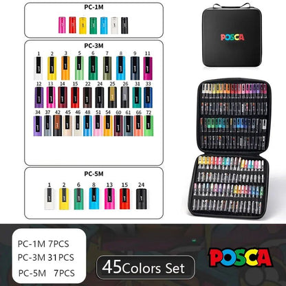 Set de Markers POSCA avec Trousse POSCA